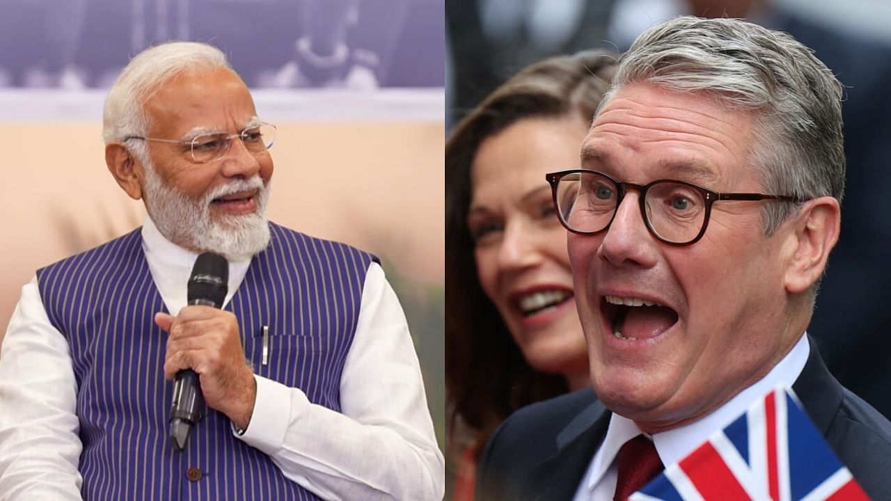 <div class="paragraphs"><p>PM Narendra Modi (L) and Incoming UK PM Keir Starmer (R). </p></div>